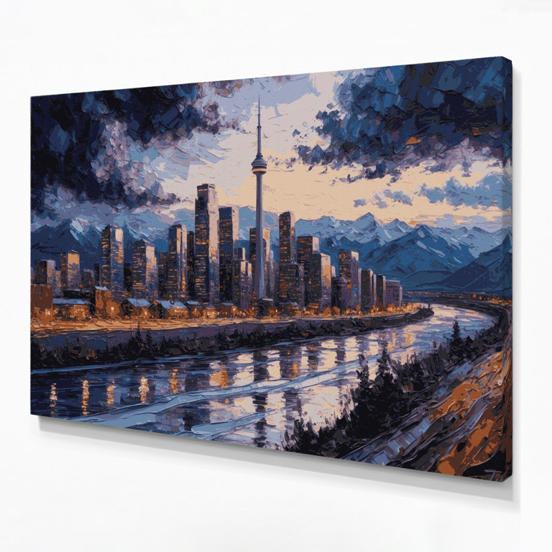 Art mural, villes, Calgary, Alberta, H 8 po x l 10 po