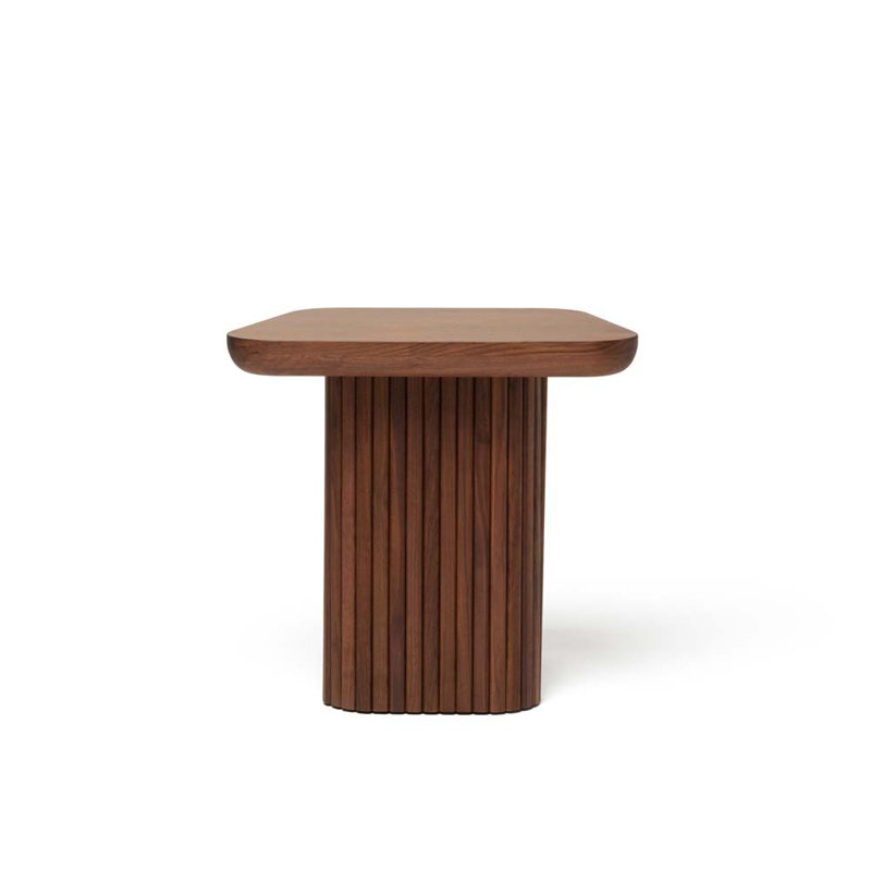 Carrabelle Solid Wood End Table, Classic Walnut