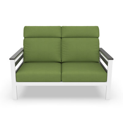 Townsend Metal Outdoor Loveseat With Sunbrella Cushion