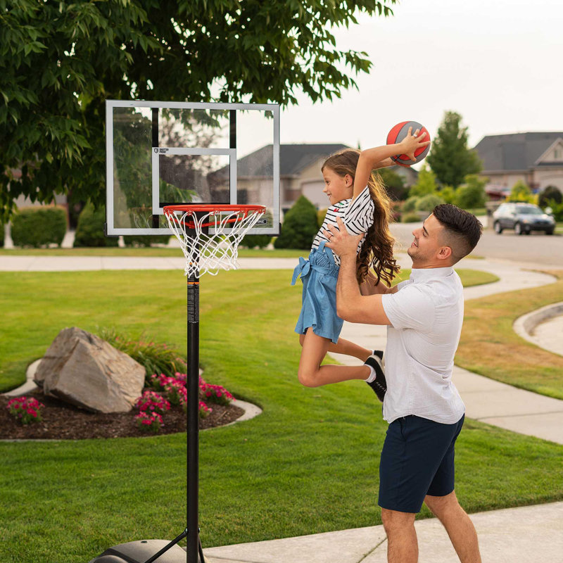 Adjustable Youth 30" Polycarbonate Portable Basketball Hoop