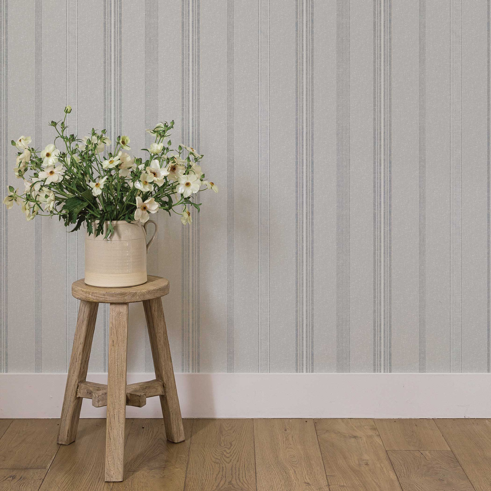 Anatolia Stripe Self-Adhesive Wallpaper Roll, Gray