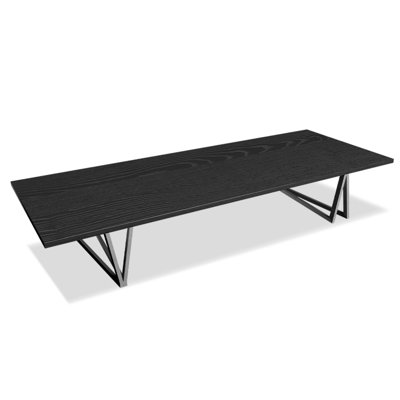 Modern solid wood rectangular dining table