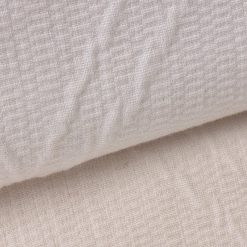 Taie d'oreiller Vance, blanche, standard, Taie décorative simple extra longue, Blanc abstrait