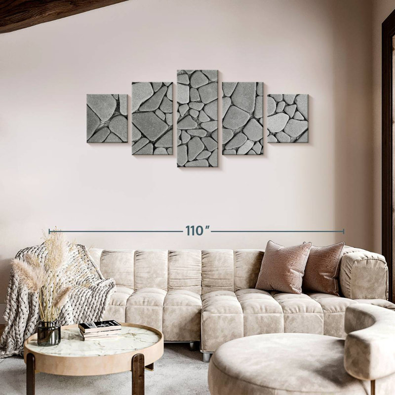 Stone Mosaic Pattern, 36" H x 80" W