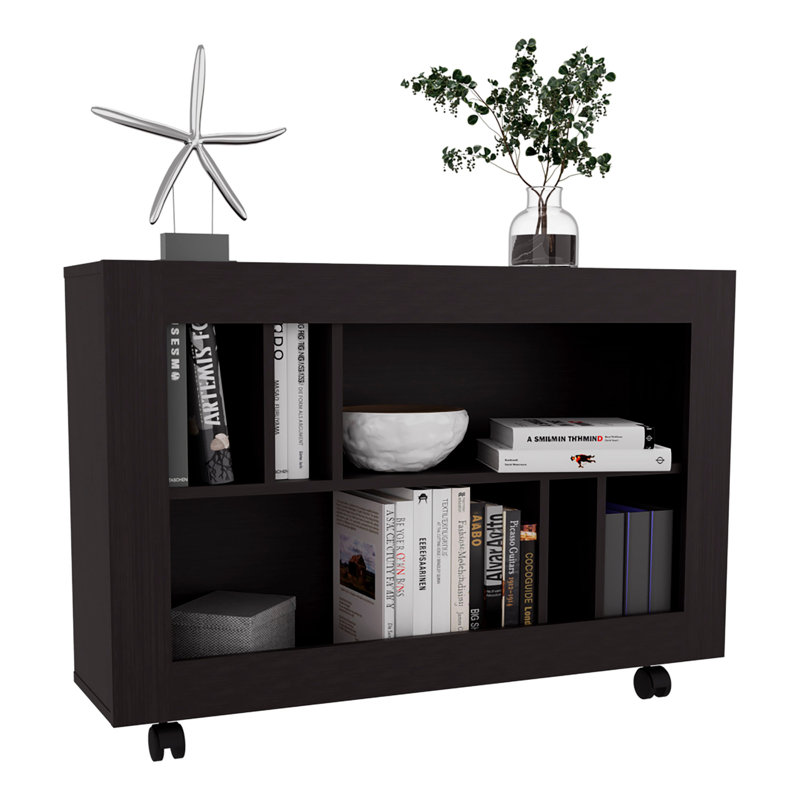 Console Table Cart, 5 Shelves, 4 Casters