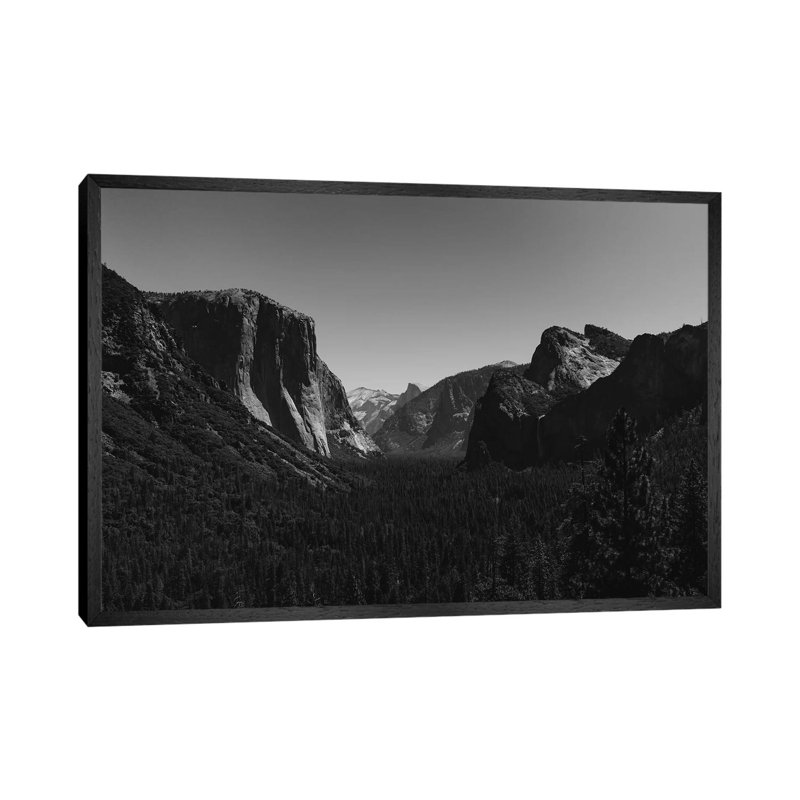 Tunnel View, Yosemite National Park IV by Bethany Young - Print on Canvas, Black Framed, 45.72cm H x 66.04cm W x 3.81cm D