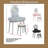 54 Inch Vanity Dresser with LED Mirror, 4 Drawer Dressing Table Set with Stool-1399958377