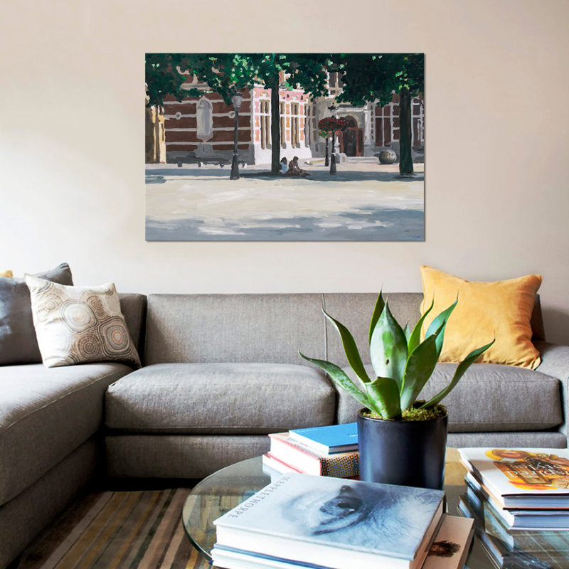 « under the tree », reproduction sur toile, H 12 po x l 18 po x P 1,5 po, Toile tendue, Pas de tapis