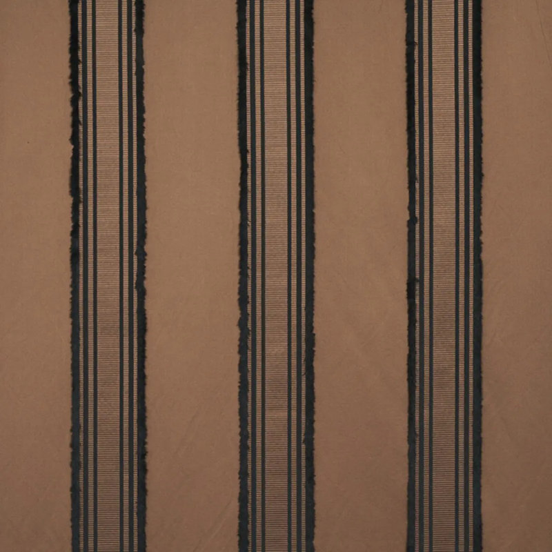 Senza Satin Stripe Fabric, Brown