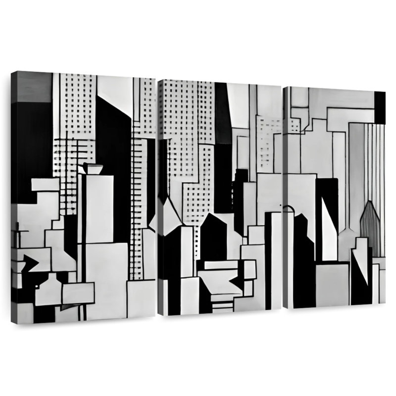 Dallas Cityscape BW, 24" H x 38" W