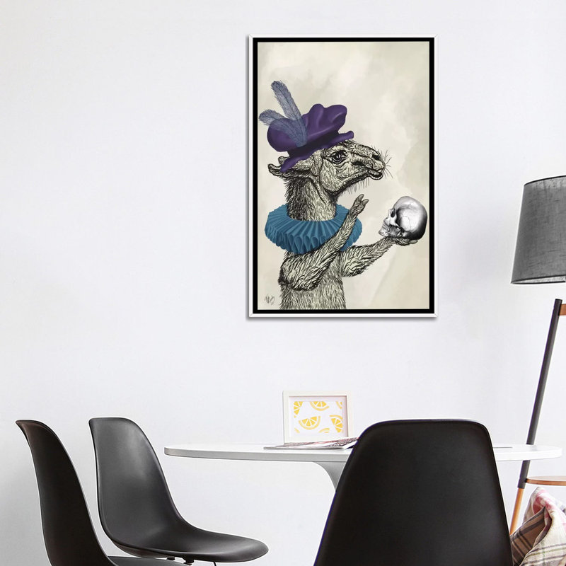 «Drama Llama» par Fab Funky - impression d'art graphique, Aucun mat, H 40 po x l 26 po x P 1,5 po, Toile blanche encadrée