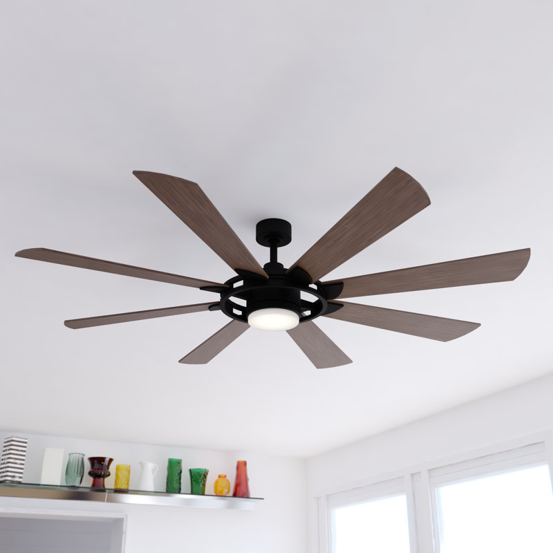 Rogers 68'' Ceiling Fan with LED Lights, New Bronze