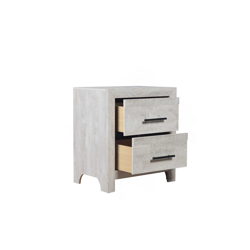 Ensemble de chambre à coucher simple avec rangement de style moderne 4 pièces en bois naturel