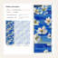 Papier peint floral bleu, décoration murale moderne amovible-1950104288