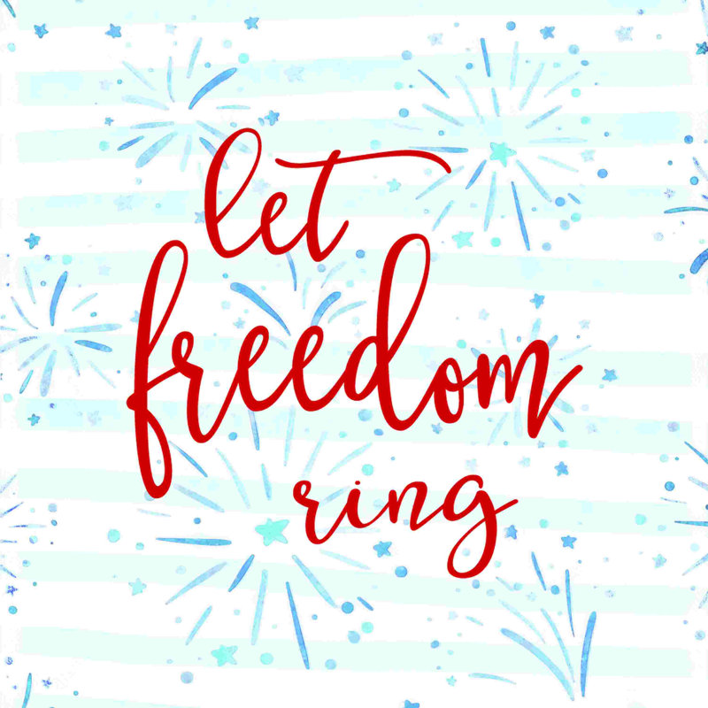 " Let Freedom Ring ", 12" H x 12" W x 1.25"D