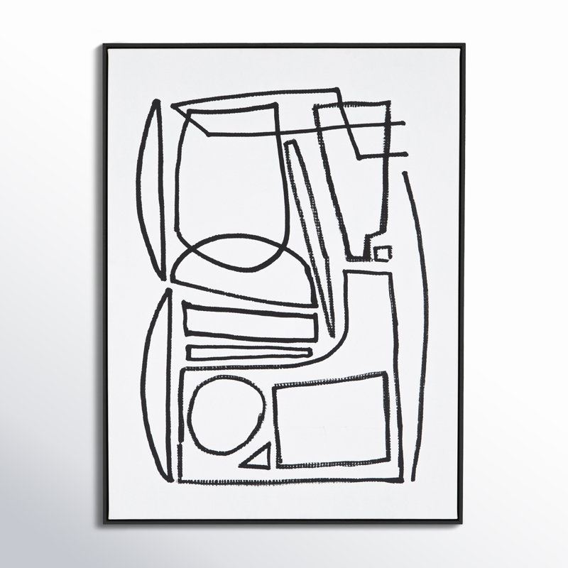 Stark 1 Print by Dan Hobday, Black Floater Framed, 32" H x 24" W x 2" D