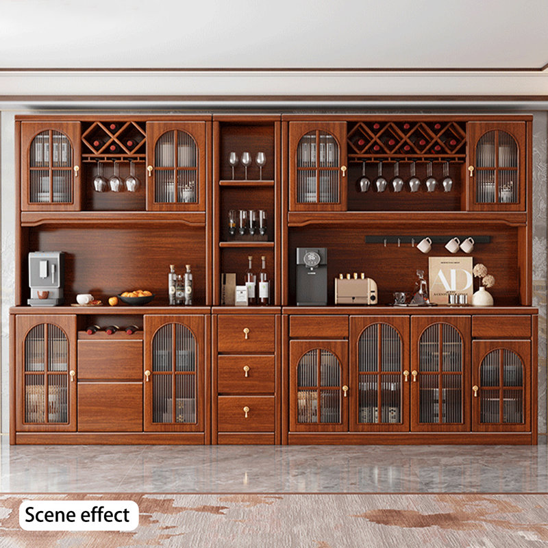 Buffet en noyer massif et bois manufacturé