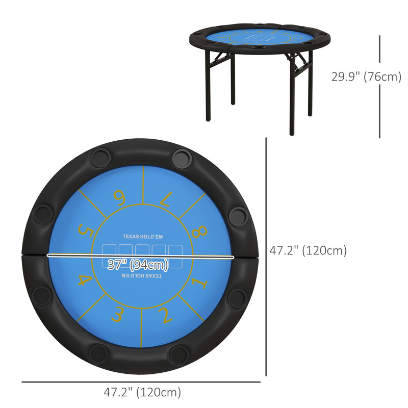 Table de poker pliable Soozier 47,2