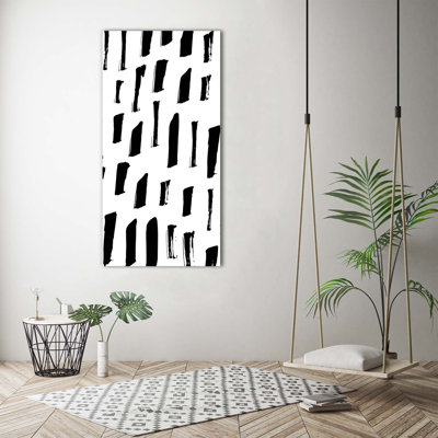 Black And White Spots - Wrapped Canvas Print