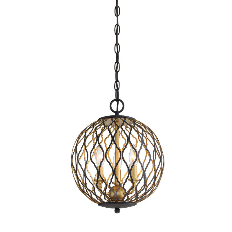 Luminaire suspendu sphère 3 lumières