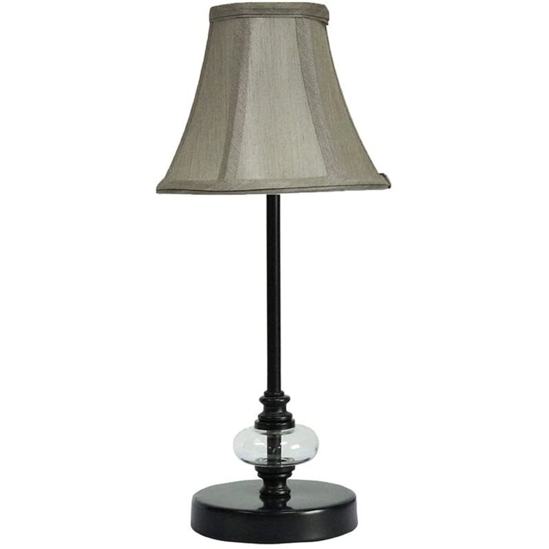 Lampe de table 15 po Sanjay, Noir mat, Champagne