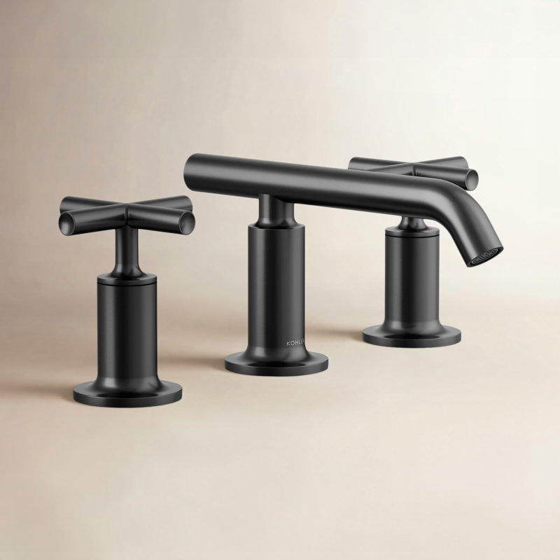 Purist Widespread Bathroom Sink Faucet, Matte Black