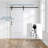 84" Height Panelled Manufactured Wood Barn Door with Installation Hardware Kit-97789436