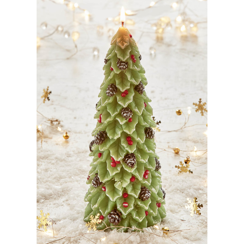  Holly Pine Tree Candle