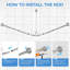 135cm L-Shaped Shower Curtain Pole-1292793927