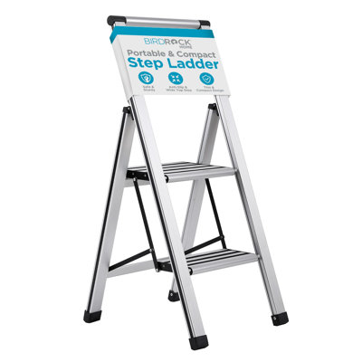 Escabeau pliable à 2 marches pour cuisine, garde-manger, placard ou bureau à domicile