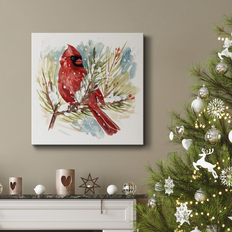 Toile tendue The Cardinal I-Premium Gallery - prête à être accrochée, H 40 po x l 40 po x P 1,5 po