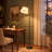 68" Black Metal Arched Floor Lamp