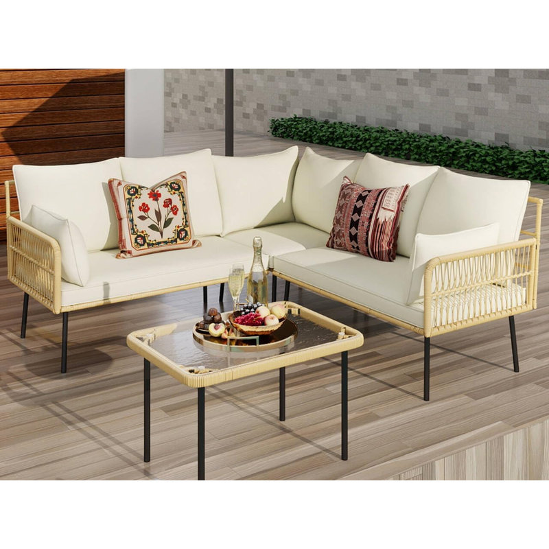 Boho 4 Pieces Patio Furniture Set