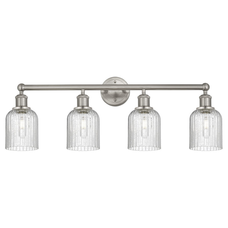 Fiennes 4 - Light Dimmable Vanity Light, Satin Nickel, Seedy