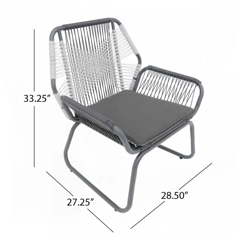 Fauteuil club d'extérieur en rotin PE