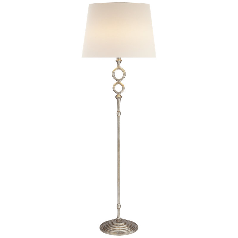 Bristol Floor Lamp, Burnished Silver Leaf