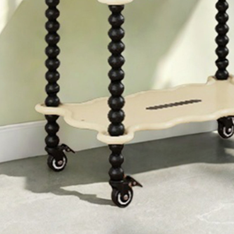 Rangement de plancher d'intérieur à plusieurs niveaux, H 33,46 po x l 23,62 po x P 15,75 po, Crème, crème