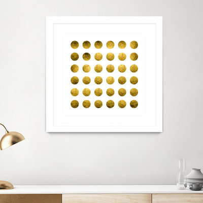 Golden Spots White 'mat et encadré