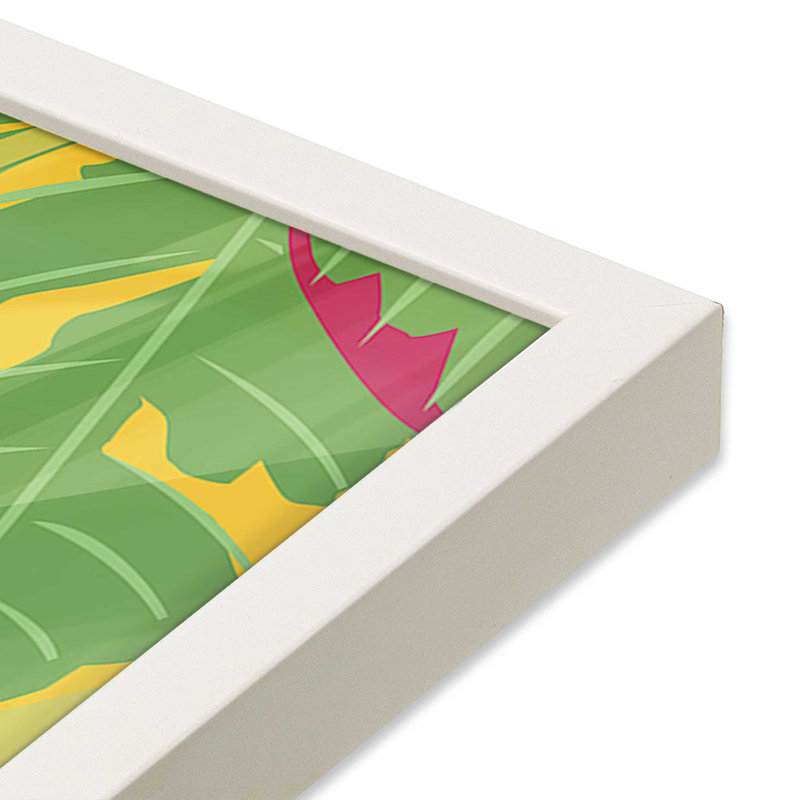 Imprimé Zebra's Tropical Retreat dans un cadre blanc, 10 po x 8 po