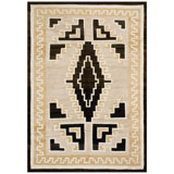 Rare Earth-Tone Color Field & Two Grey Hills Desing American Antique Navajo Rug