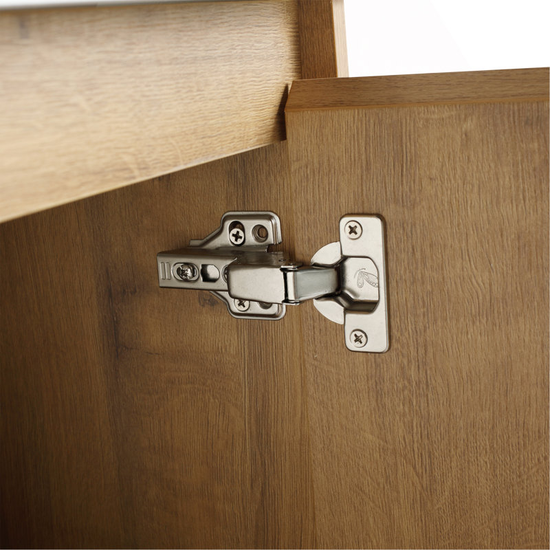 Meuble-lavabo élégant avec lavabo double et charnière de porte à fermeture en douceur