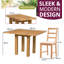 4 - Person Solid Oak Dining Set-88730576