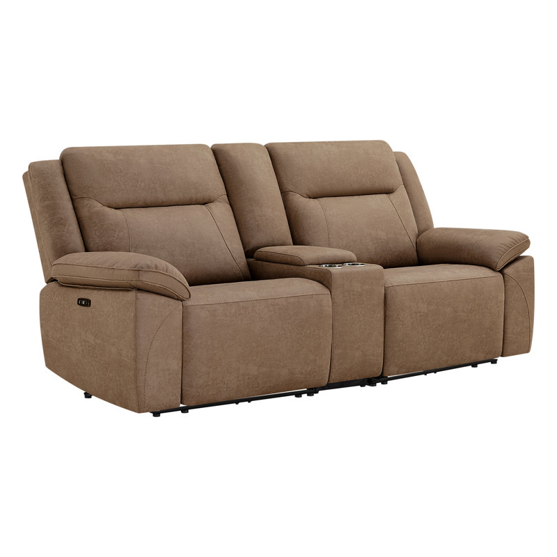 Jagger 3 - Piece 91.7'' Power Reclining Sofa With Cupholders, Storage & USB Ports, Splash Light Brown Polyester