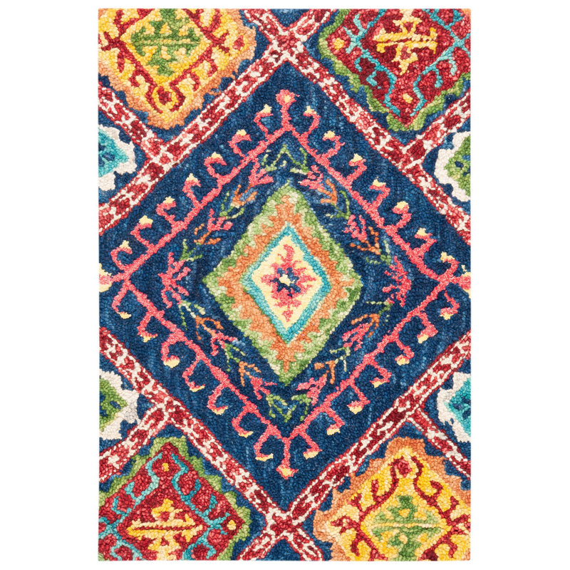 Tapis géométrique en laine touffeté à la main Vahakn, Rectangle 2 pi x 3 pi