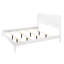 Lit en très grand lit en bois de style géométrique - Finition blanche et tête de lit légèrement incurvée pour une chambre élégante avec cadre confortable-402710115