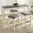 Heppman 3-Person Counter Height Solid Wood Dining Set