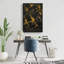 Impression sur toile noire et dorée
