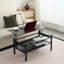 Table basse à plateau relevable en verre