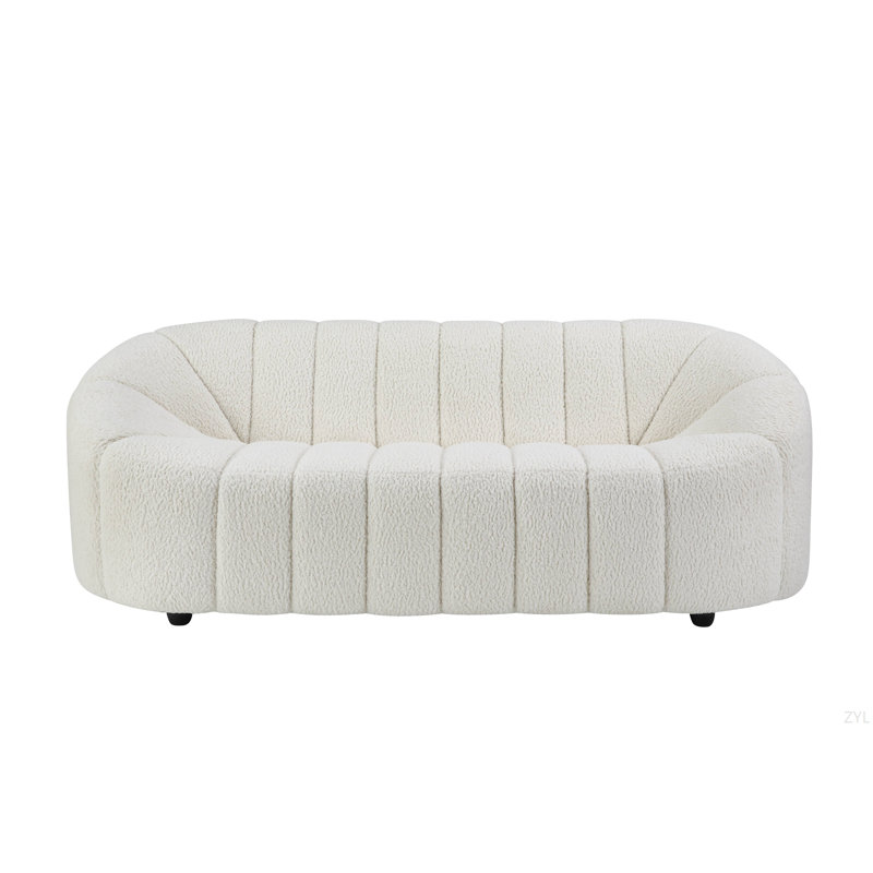 Osmash White Teddy Sherpa Sofa