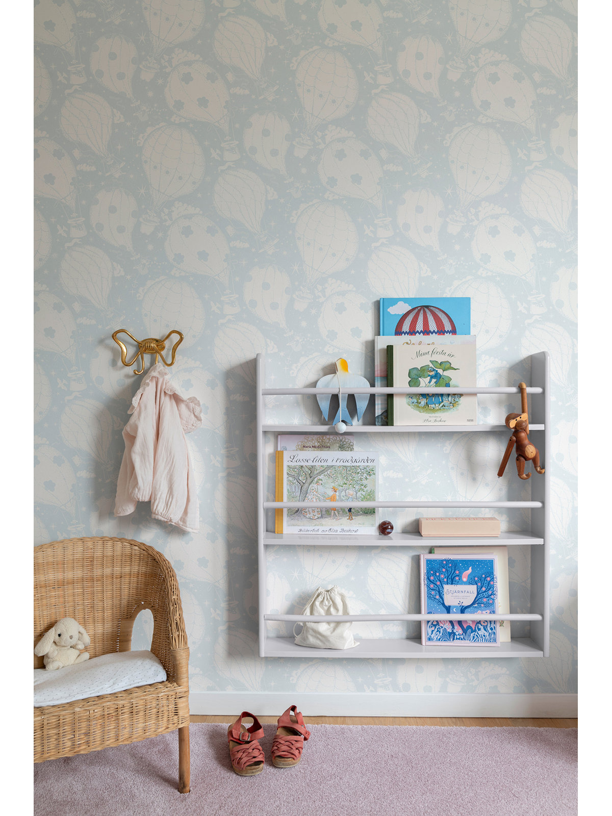 Wallpaper Double Roll, Light Blue